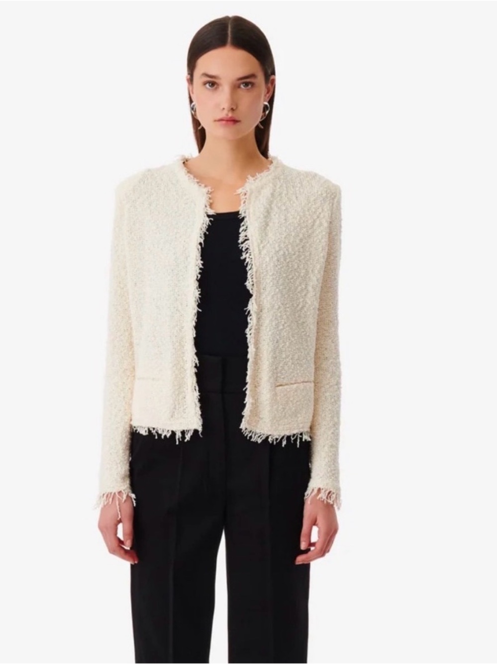 IRO Shavani Ivory Fringe Jacket